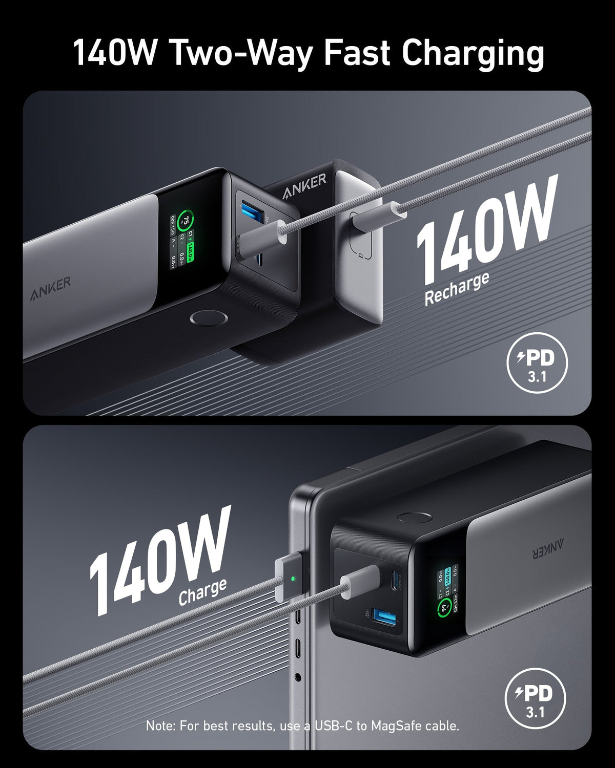 Anker 737 Power Bank (PowerCore 24K) – 24,000mAh Fast Charging