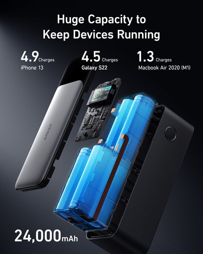 Anker 737 Power Bank (PowerCore 24K) – 24,000mAh Fast Charging