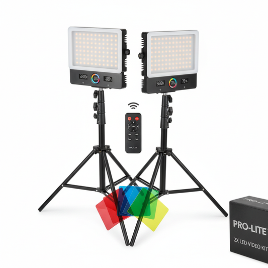 LED Video Light Kit 2 Pack Dimmable Remote Control Photography Lights with Tripods